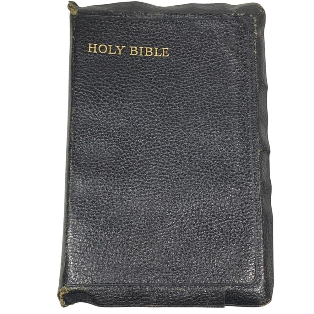 Vintage Holy Bible Illustrated KJV Red Letter Edition Concordance Collins 1957